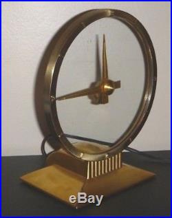 WORKING VINTAGE ART DECO JEFFERSON GOLDEN HOUR ELECTRIC CLOCK Accurate Time