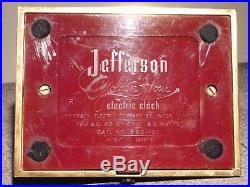 WORKING VINTAGE ART DECO JEFFERSON GOLDEN HOUR ELECTRIC CLOCK Accurate Time