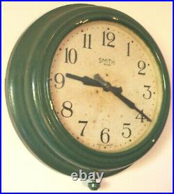 WW2 Era Smiths 8 Day Bakelite Wall Clock C. 1940s Made in England