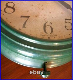WW2 Era Smiths 8 Day Bakelite Wall Clock C. 1940s Made in England