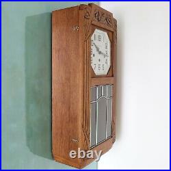 Wall TOP! Clock BELLS OF JURA Westminster Chime ANTIQUE ART DECO France RESTORED