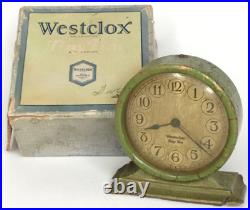 Westclox 1929 Tiny Tim Alarm Clock With Original Box Antique Decor Rare