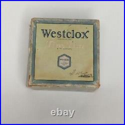 Westclox 1929 Tiny Tim Alarm Clock With Original Box Antique Decor Rare