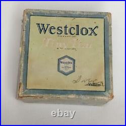 Westclox 1929 Tiny Tim Alarm Clock With Original Box Antique Decor Rare