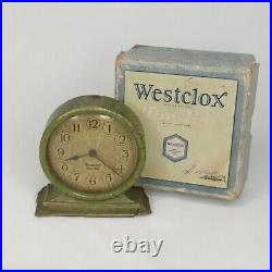 Westclox 1929 Tiny Tim Alarm Clock With Original Box Antique Decor Rare