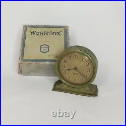 Westclox 1929 Tiny Tim Alarm Clock With Original Box Antique Decor Rare