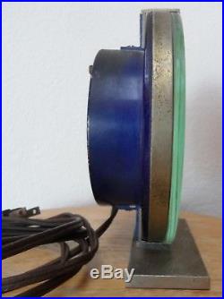 Westclox Andover S2L electric mantel clock vintage 1938-1942 art deco blue glass