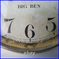 Westclox Big Ben Vintage Alarm Clock. Patented Oct 28 1902. Working condition