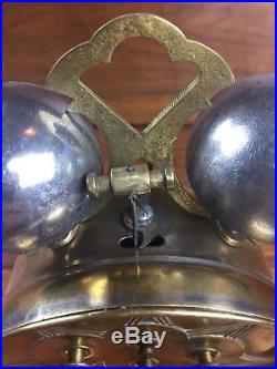 Wonderful Antique Vintage Art Deco Junghans Alarm Clock Double Bell Works Well