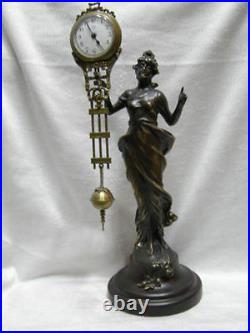 Wonderful attractive Copper Statue Belle Swing Machine Clock