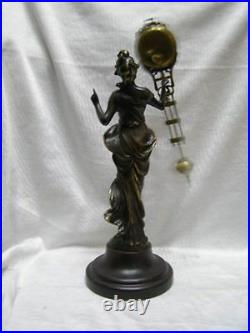 Wonderful attractive Copper Statue Belle Swing Machine Clock