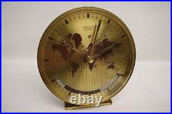 Working KIENZLE World Time Zone Heinrich Muller design Table Clock 1960s Germany