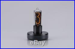 ZIN18 IN18 nixie tube clock in classic black aluminium case design single digit
