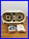 Zenith Vintage Owl Eye Tube Radio Clock Model 5G03 G-516 Art Deco White