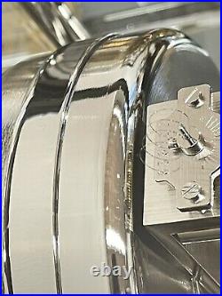 Zz Jaeger LeCoultre ATMOS Uhr Classic 540, Schwarze Ziffern, neu platiniert